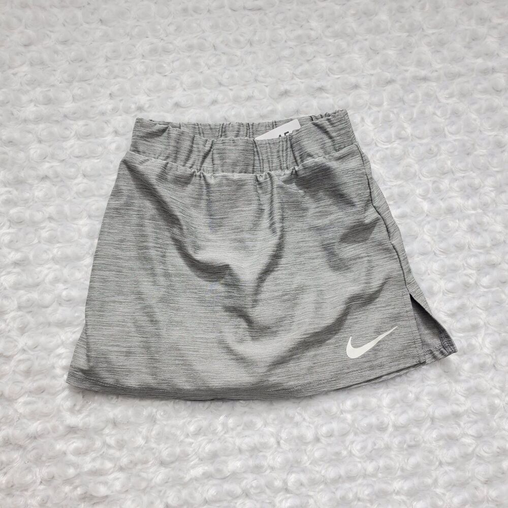 Nike Dri-FIT Girls Athletic Skort Size 6X Gray Heather Tennis Golf Running Skirt